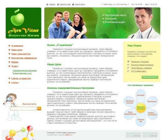 Дизайн сайта разработки 2008 года